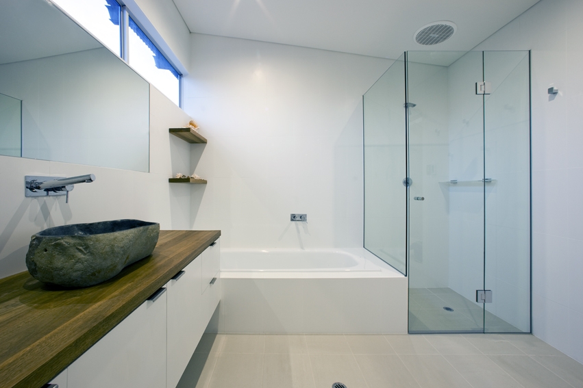 Custom bathroom cabinetry and vanity